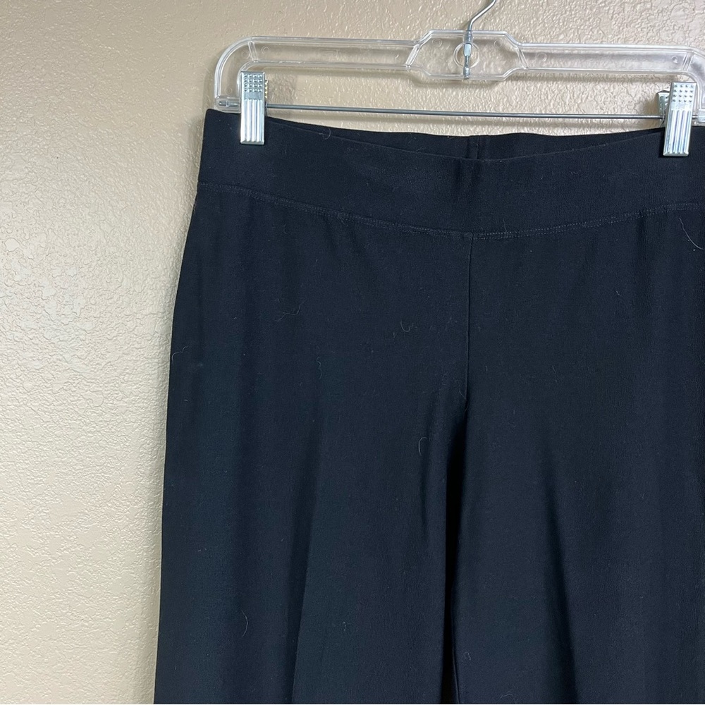 Eileen Fisher Black Cropped Straight Leg Pants - Picture 5 of 7